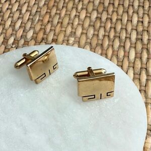 Vintage Swank Greek Gold Cufflinks